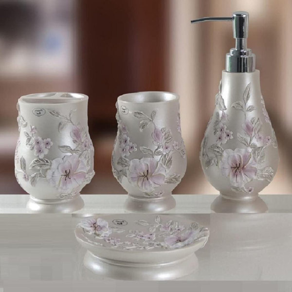 Winston Porter Erris 4 Piece Bathroom Accessory Set Wayfair